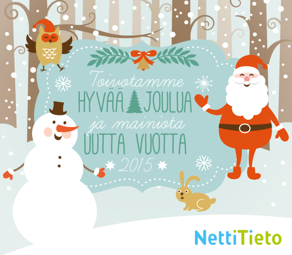 Toivotamme hyvää joulua ja mainiota uutta vuotta 2015